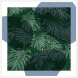 Cuadro Tropical Leaves Blue