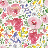 Canvas Expressive hand inky florals florals whi