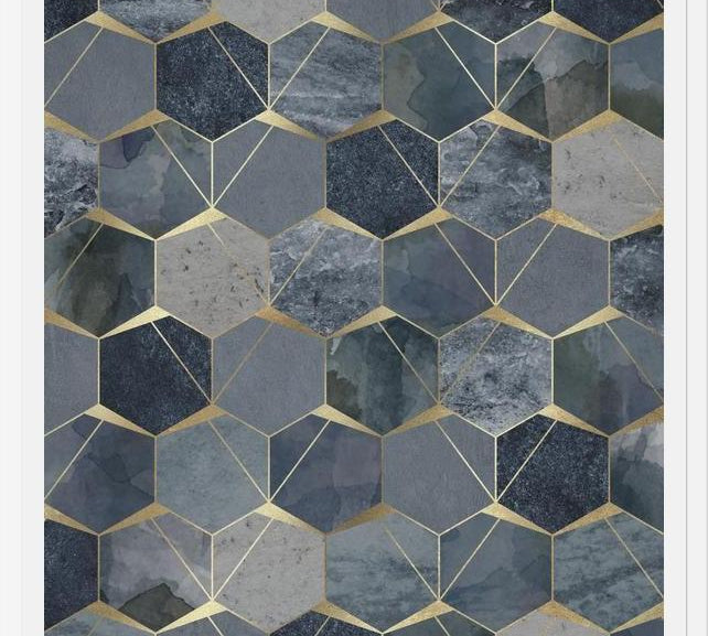 Cuadro Diamantes Azules -  Geométrico