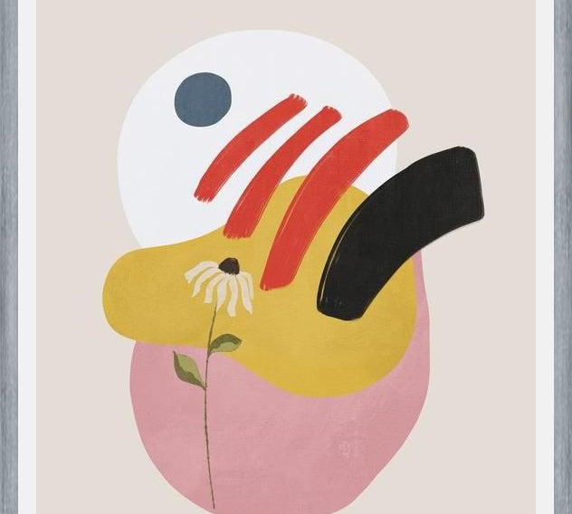 Cuadro Abstract Shapes & Flower 1