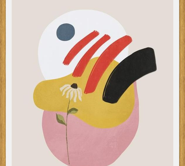 Cuadro Abstract Shapes & Flower 1
