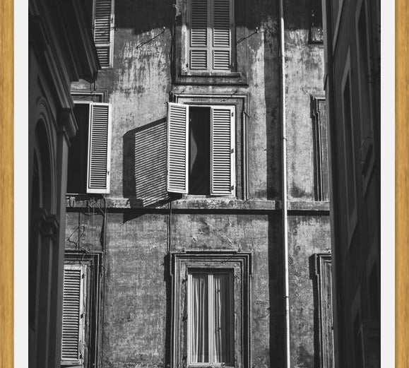 Cuadro Clásicas ventanas en Roma, Italia