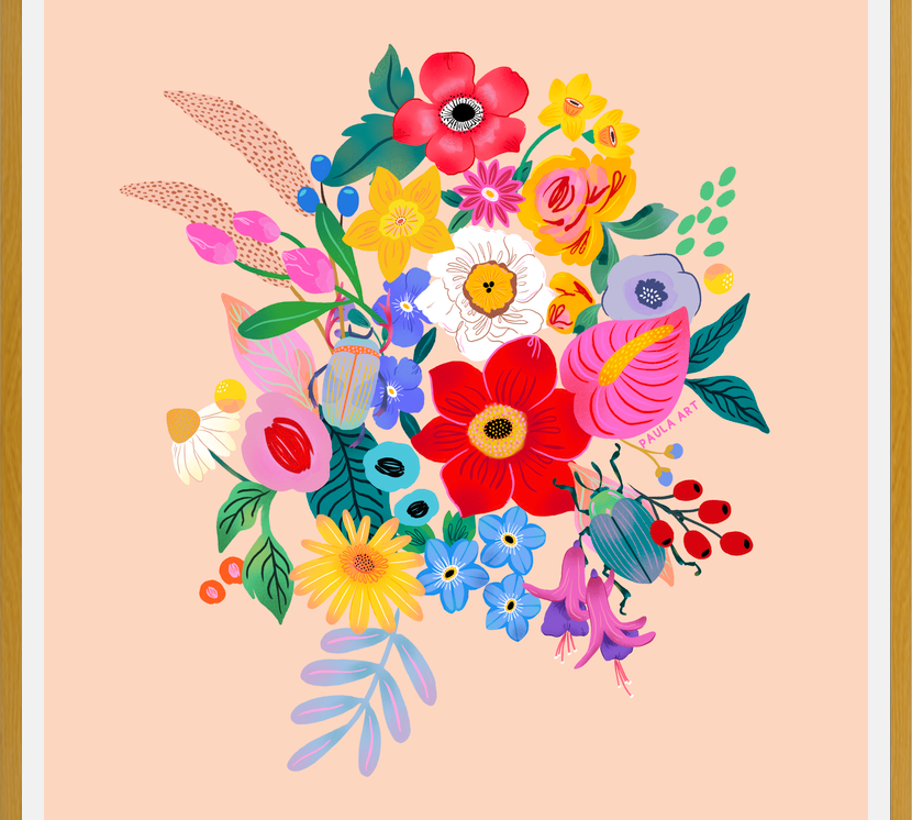 Cuadro Que las flores te acompañen