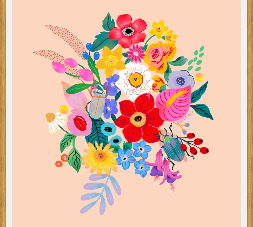 Cuadro Que las flores te acompañen
