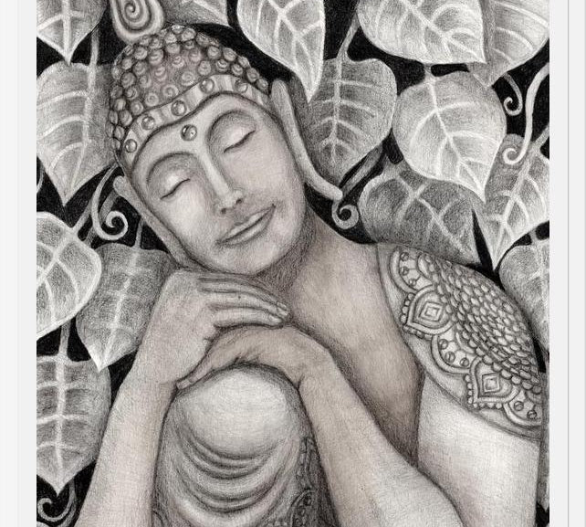 Cuadro Buda meditando