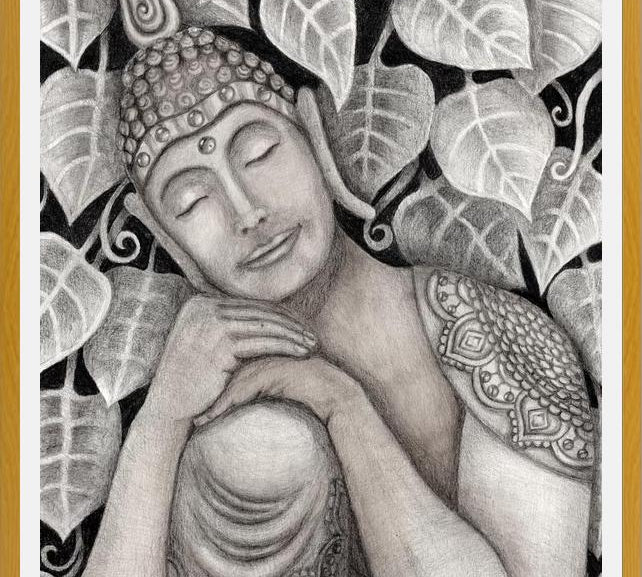 Cuadro Buda meditando