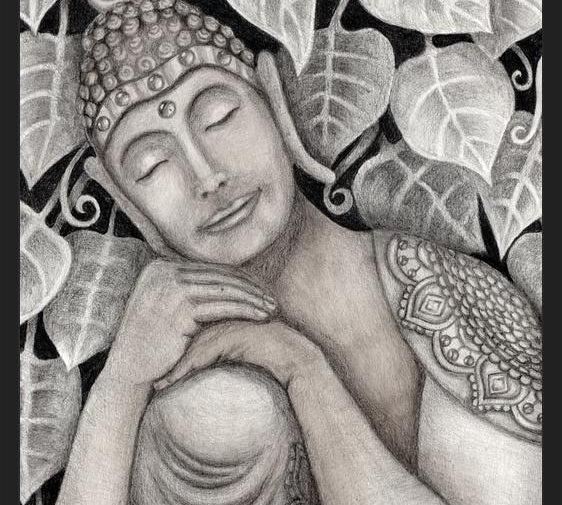 Cuadro Buda meditando