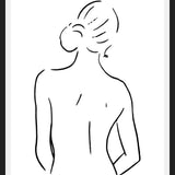 Cuadro Female body sketch 4 - Black and white