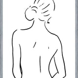 Cuadro Female body sketch 4 - Black and white