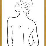 Cuadro Female body sketch 4 - Black and white