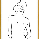 Cuadro Female body sketch 4 - Black and white