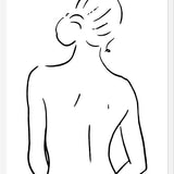 Cuadro Female body sketch 4 - Black and white