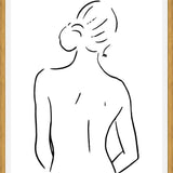 Cuadro Female body sketch 4 - Black and white