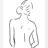 Cuadro Female body sketch 4 - Black and white