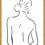 Cuadro Female body sketch 4 - Black and white
