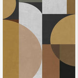 Cuadro Geometric Pattern with Semi-Circles