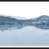 Cuadro Watercolor landscape in shades of blue