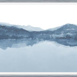 Cuadro Watercolor landscape in shades of blue