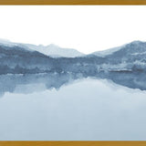 Cuadro Watercolor landscape in shades of blue