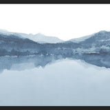 Cuadro Watercolor landscape in shades of blue