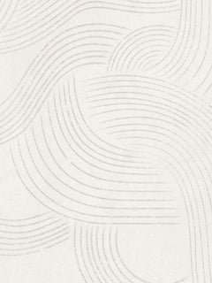 Papel mural Eddie White, detalle del diseño: líneas finas y curvas en gris claro.