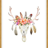 Cuadro Boho Floral Skull