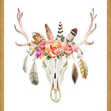 Cuadro Boho Floral Skull