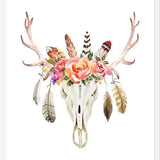 Cuadro Boho Floral Skull