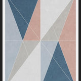 Cuadro Geométrico Elegante - Azul y Rosa