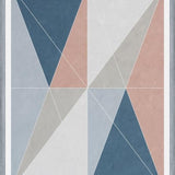 Cuadro Geométrico Elegante - Azul y Rosa