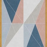 Cuadro Geométrico Elegante - Azul y Rosa