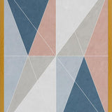 Cuadro Geométrico Elegante - Azul y Rosa
