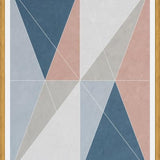 Cuadro Geométrico Elegante - Azul y Rosa