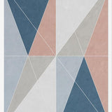 Cuadro Geométrico Elegante - Azul y Rosa