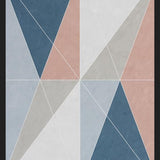 Cuadro Geométrico Elegante - Azul y Rosa