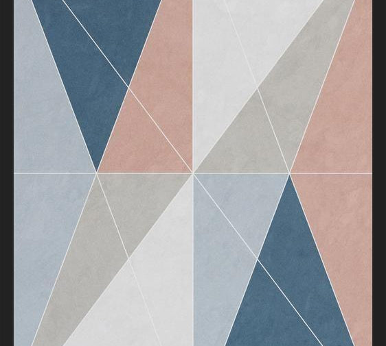 Cuadro Geométrico Elegante - Azul y Rosa