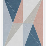 Cuadro Geométrico Elegante - Azul y Rosa
