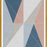 Cuadro Geométrico Elegante - Azul y Rosa