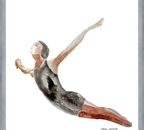 Cuadro Nadadora salto