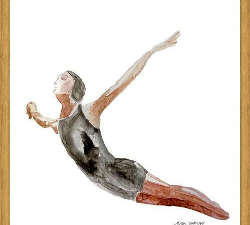 Cuadro Nadadora salto