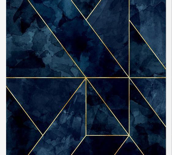 Cuadro Acuarela Azul - Geométrico y Moderno