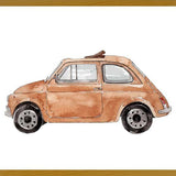 Cuadro Beige Vintage Car Fiat 500