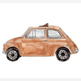Cuadro Beige Vintage Car Fiat 500