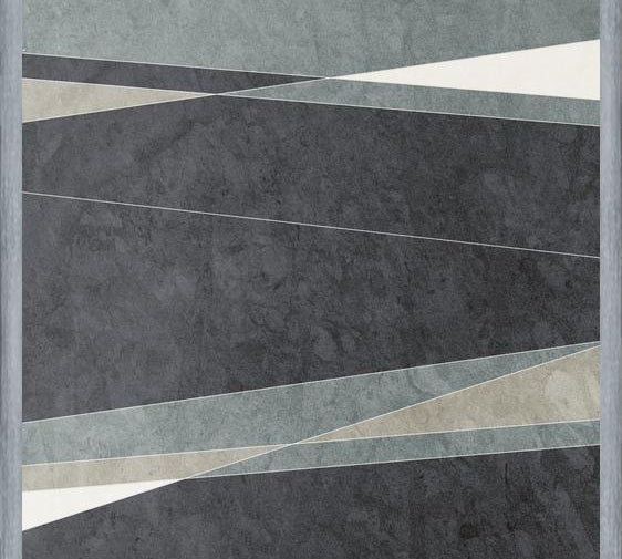 Cuadro Líneas Elegantes - Verde y Gris