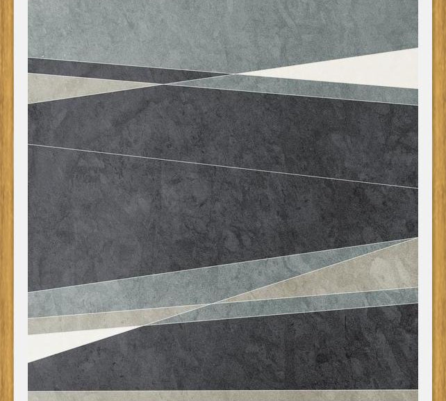 Cuadro Líneas Elegantes - Verde y Gris