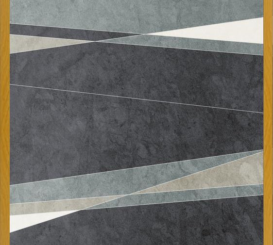 Cuadro Líneas Elegantes - Verde y Gris