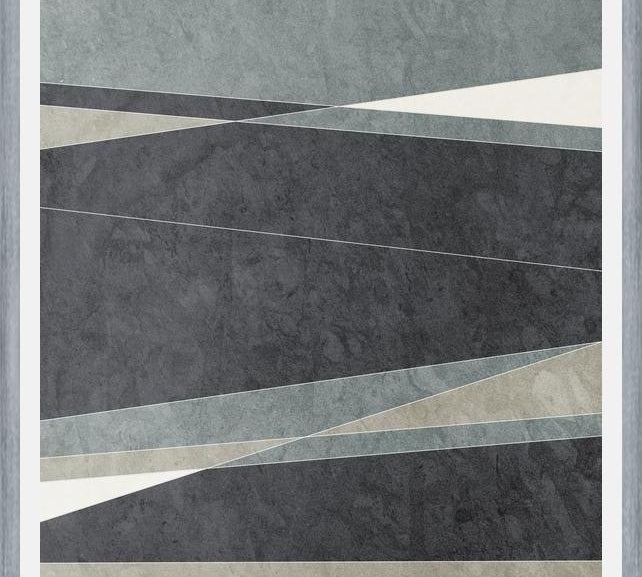 Cuadro Líneas Elegantes - Verde y Gris