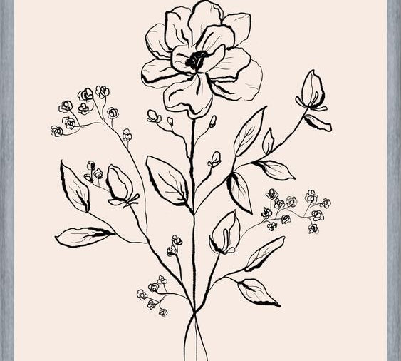 Cuadro Floral Bouquet Drawing