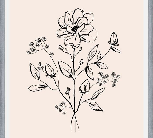 Cuadro Floral Bouquet Drawing