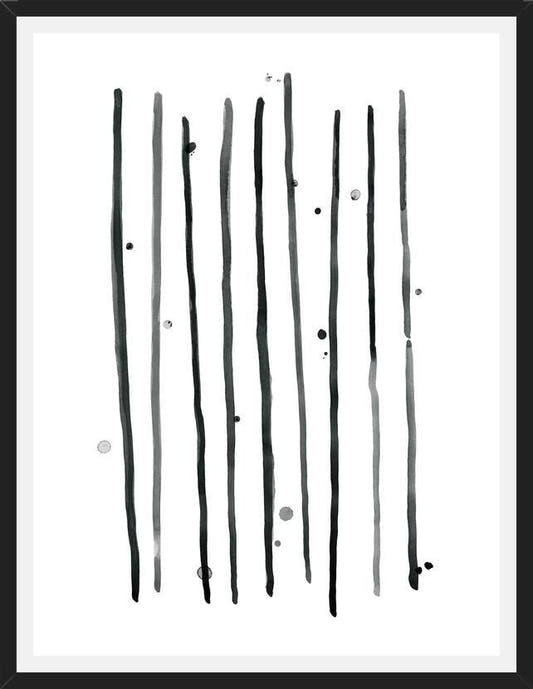 Cuadro Watercolor lines & dots - vertical